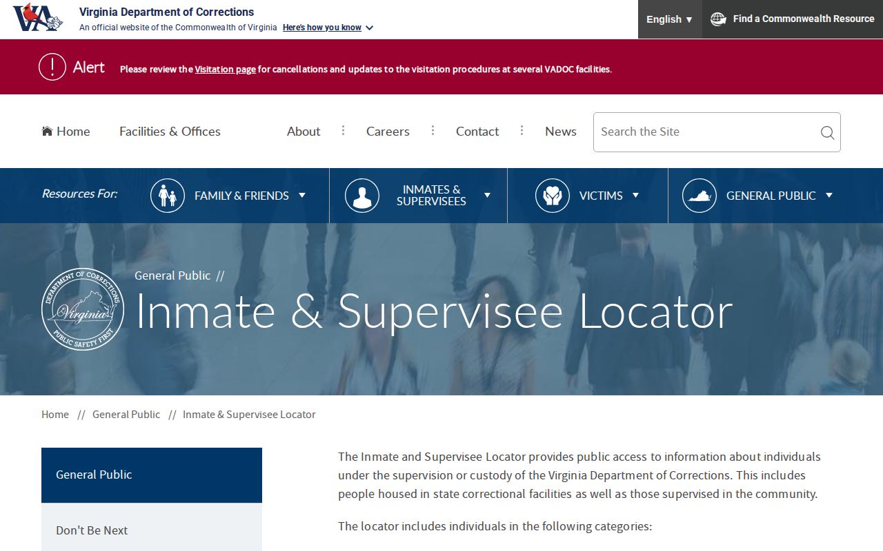 VADOC search for Surry County released inmates and supervision records